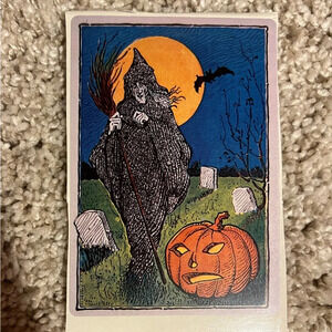 6/$12 🎃 Vintage Halloween Postcard Sticker